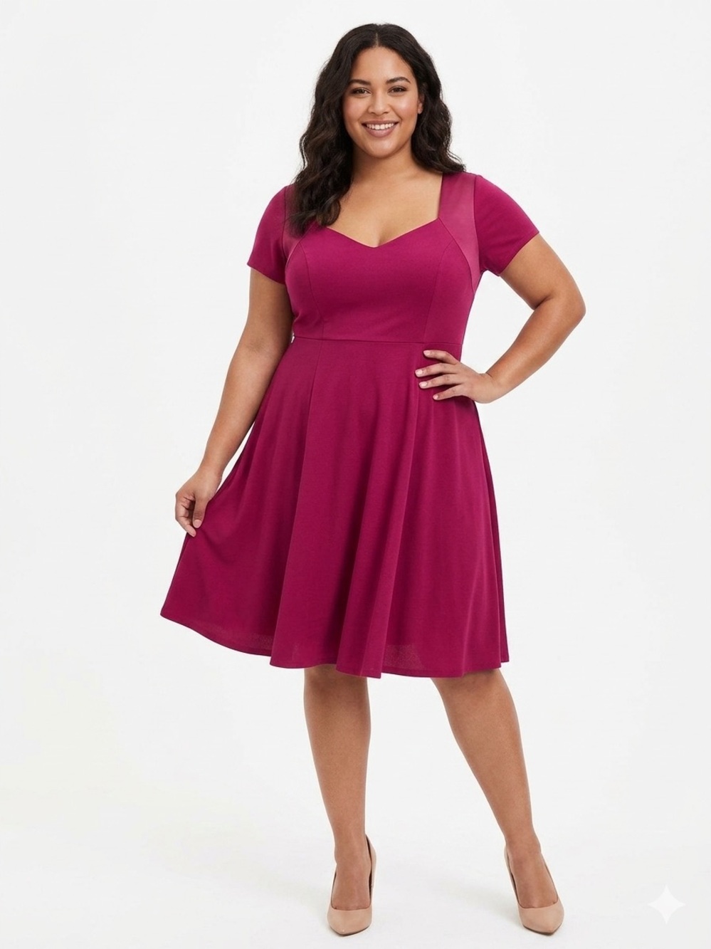 torrid Fuchsia Sweetheart Midi Dress